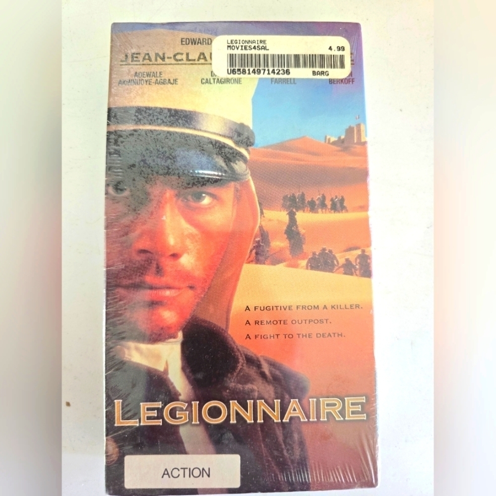 SEALED Legionnaire. VHS. Jean Claude Van Damme. 90’s Action.